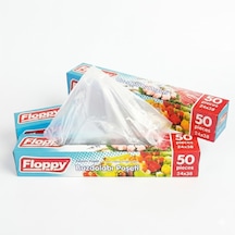 Şeylişeyler - Floppy Orta Boy Kilitsiz Buzdolabı Poşeti 24x38 Cm 50'li 1 Paket
