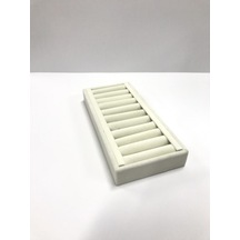 Rulo KREM yüzük sergileme tablası (10x24cm) Krem