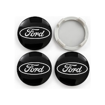Ford Focus Fiesta Kuga Mondeo C-max Puma Uyumlu Jant Göbeği 4'lü Set Siyah Yeni Model 54 Mm Dış Çap / 50 Mm İç Tırnak Çapı - 936731344