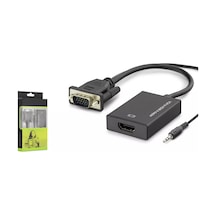 Hadron Hdx7874 Vga Erkek To Hdmı Dişi Ses Çıkışlı 1080p Görüntü Dönüştürücü