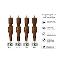 Turkıshrug Kıngdom 4'lü Gürgen Ahşap Boğumlu Ayak 30 Cmgürgen Koltuk Ayağı Tv Ünitesi Ayağı Mobilya Ayağı Koltuk Ayağı Orta Sehpa Ayağı Ceviz