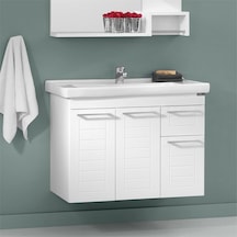 Orka Perge 85 Alt Modül + Lavabo Parlak Beyaz Lake Diğer