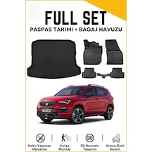 Seat Ateca 4x4 2018 Model Birebir Uyumlu Bagaj Havuzu+paspas Seti