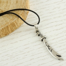 Zülfikar - 441 - Metal Vinlex Deri - Nazblsmm - Kolye Siyah