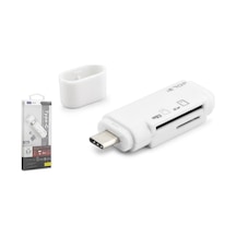 Type-c 3.2 Gen1 Kart Okuyucu Sd Microsd 5 Gbps Beyaz Tc301 Evimdeyokyok