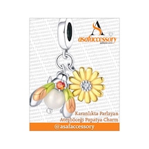 Karanlıkta Parlayan Ateşböceği Papatya Charm Asafaccessory Sarı