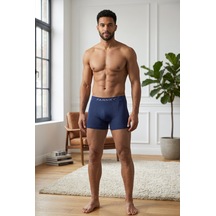 Fit Women Erkek Rahat Esnek Seamless Lacivert Boxer