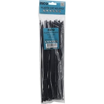 Siyah 3.6x300mm Plastik Cırt Kelepçe 100pcs 4915