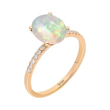 Sirius Pırlanta Ve Beyaz Opal Taşlı Yüzük 0802R0014