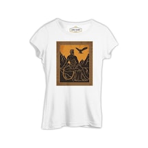 Prometheus And The Eagle From Greek Mythology Beyaz Kadın Tshirt 001