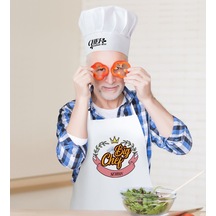 Kişiye Özel Big Chef Erkek Mutfak Önlüğü Ve Aşçı Şapkası Seti-3