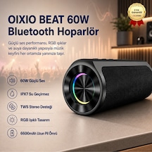 Hzl Beat 60w Su Geçirmez İpx7 Bluetooth Aux Sd Card Usb Yüksek Ses Kaliteli Hoparlör Rgb Speaker-504