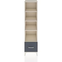 Hyperion Dolap 4 Raflı Tek Çekmeceli 44x44x182 Aytaşı-antrasit Aytaşı