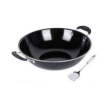 Demir Wok 32cm Kaplamasız Yapışmaz Tava Gazlı Ve İndüksiyonlu Soba İçin 32cm Diğer