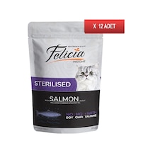 Felicia Somonlu Tahılsız Kısırlaştırılmış Pouch Yetişkin Kedi Maması 12 x 85 G