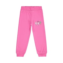 Civil Girls Kediler Baskılı 2-5 Yaş Eşofman Altı - Pembe Koyu Pembe