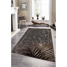 Kahverengi Modern Klasik Kaymaz Tabanlı Dekoratif Halı Rv187n11
