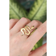 Mey İthalat Pirinç Gold Renk Ayarlanabilir Yılan Yüzük 36804028