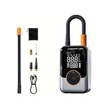 Carrier Siyah 1 Takım Taşınabilir Kablosuz Şişirme Pompası Dijital Basınç Göstergeli Usb Şarj Edilebilir Kompresör Araba Motosiklet Bisiklet İçin