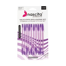 Nascita Mor Kaş Ve Maskara Fırçası Seti 10'lu Naseyefr0010