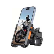 Xuweiwei Orange Dayanıklı Abs Motorcycle Telefon Tutucu 4.5-7.0 İnç Akıllı Telefonlar İçin Dönebilir