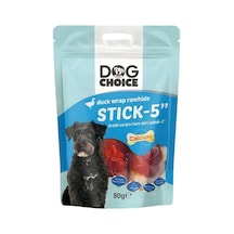Dog Choice Kalsiyumlu Ördek Sargılı Ham Deri Çubuk Köpek Ödülü 80g