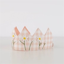 Meri Meri - Gingham Crown - Pötikareli Taç Çok Renkli