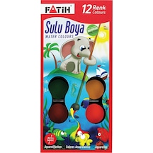 Fatih Sulu Boya Büyük Boy 12 Renk 33 Ml K-12 Çok Renkli