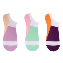 The Socks Company Patik Desenli Çok Renkli Kadın 3'lü Çorap 23sdcr166p