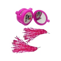 Plus Bisiklet Püskül-Aynalı Zil Set Pembe