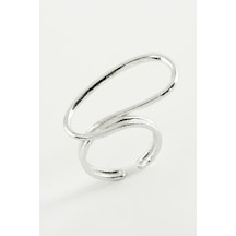 Oval - 933 - Metal Yüzük - Nazblsmm - Gümüş Rengi