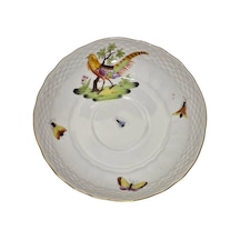 Herend 1726-1 El Boyama Porselen Çay Fincan Tabağı Çok Renkli