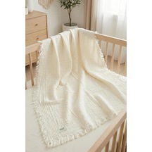 Hamur Bebek Muslin Pıke 85x100 Cm Ekru%100 Pamuklu Çok Renkli