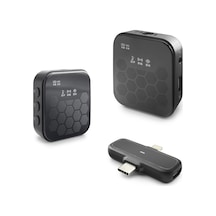 Kablosuz Çiftli Yaka Mikrofon Seti Type-c Lightning Siyah Hdx2797 Tg 5klfk5h