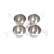 Sierra Kupası Çay Kahve Seti 4'lü Katlanabilir Saplı Paslanmaz Çelik 30ml Ve 70ml Seçenekleri Seyahat Kampı Açık Hava Aktiviteleri İçin Mükemmel Çok Renkli