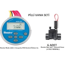 Hunter Node-600 6 İstasyonlu Pilli Kontrol Ünitesi Pgv100 Vana