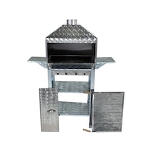 Metehan MTH-30 Lüx Davlumbazlı - Kapaklı - Bacalı - Maltız Izgaralı Mangal