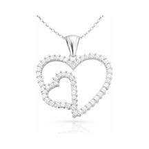 Gümüş Kalpli Bayan Kolye - Pnd47138037 01 - Gold