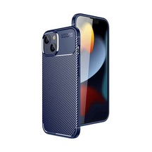 Apple İphone 15 Kılıf Auto Focus Karbon Kapak - Lacivert