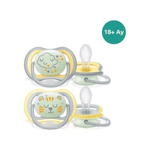 Philips Avent Ultra Air Gece Emzik, 18 Ay+, 2'li Paket, Karanlıkta Parlayan, Ortodontik Silikon, Geniş Hava Delikli, M Çok Renkli