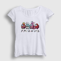 Presmono Kadın Friends Among Us T-shirt Beyaz