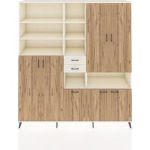 Hyperion Dolap 17 Raflı 2 Çekmeceli 7 Kapaklı 220x44x243 Aytaşı-çam/aytaşı Atlas Çam/aytası - Aytası