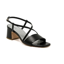 Sandalet Kadın 79p3 Frau Nappa Nero Siyah