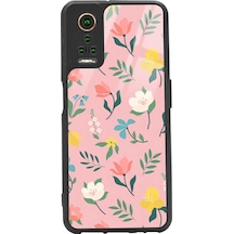 General Mobile Gm 22 Pro Pinky Flowers Tasarımlı Glossy Telefon Kılıfı Çok Renkli