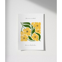 Çerçevesiz Poster Sarı Çiçek Deseni