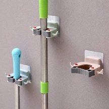 Paspas - Süpürge - Fırça ve Mop Askısı Sap Tutucu 3 Adet Çok Renkli