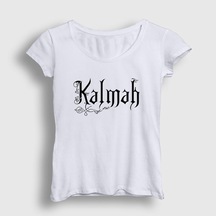 Presmono Kadın Logo Kalmah T-shirt Beyaz