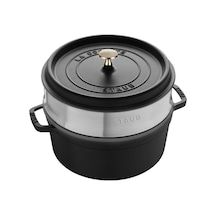Staub La Cocotte Döküm Tencere Buharlı Pişirici ile Siyah 26 CM
