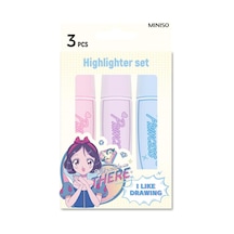Miniso Disney Manga Prenses Lisanslı 3'lü Marker Set 124-Pembe