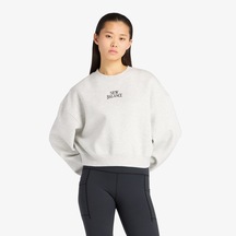 New Balance Linear Heritage Fleece Kadın Gri Sweatshirt Wt61935ı-ahh Gri